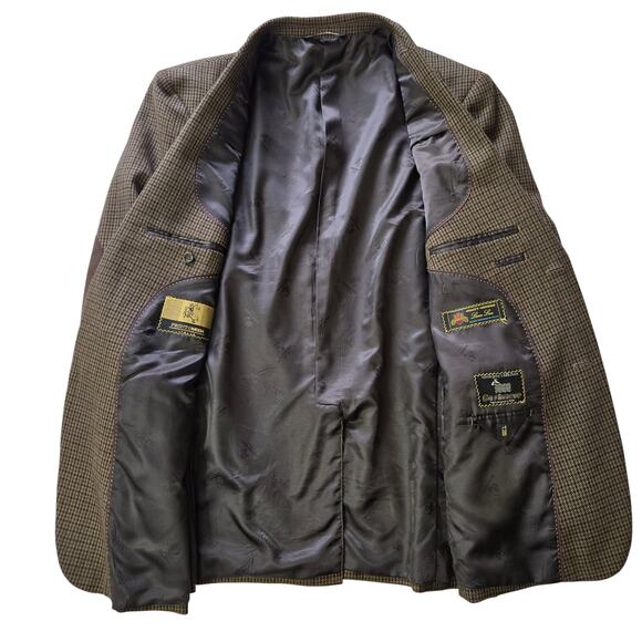 Pronto Moda Men Vtg Preppy Academia Wool Cashmere Blazer 44L Italy Elbow Patches - Picture 6 of 12